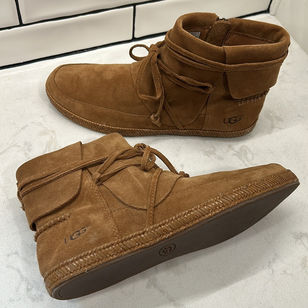Ugg Women's Reid Suede Leather - Chestnut Boots - Picture 16 of 16